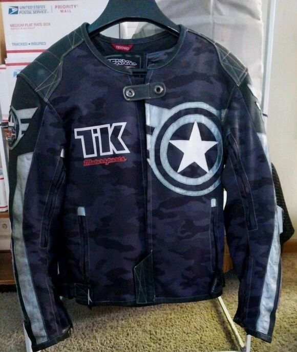 Teknic Other - Teknic TK Motorsports Motorcycle Jacket Men’s 42 Camo Textile Leather Armor